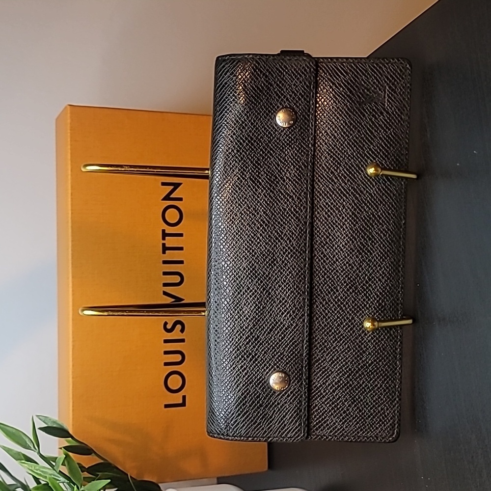 LOUIS VUITTON TAIGA PORTEFEUILLE  ACCORDION ARDOISE WALLET